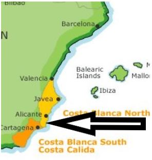 Ligging Costa Blanca